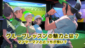 ゴルフのインドアグループレッスンの魅力とは？マンツーマンとどっちが良い？